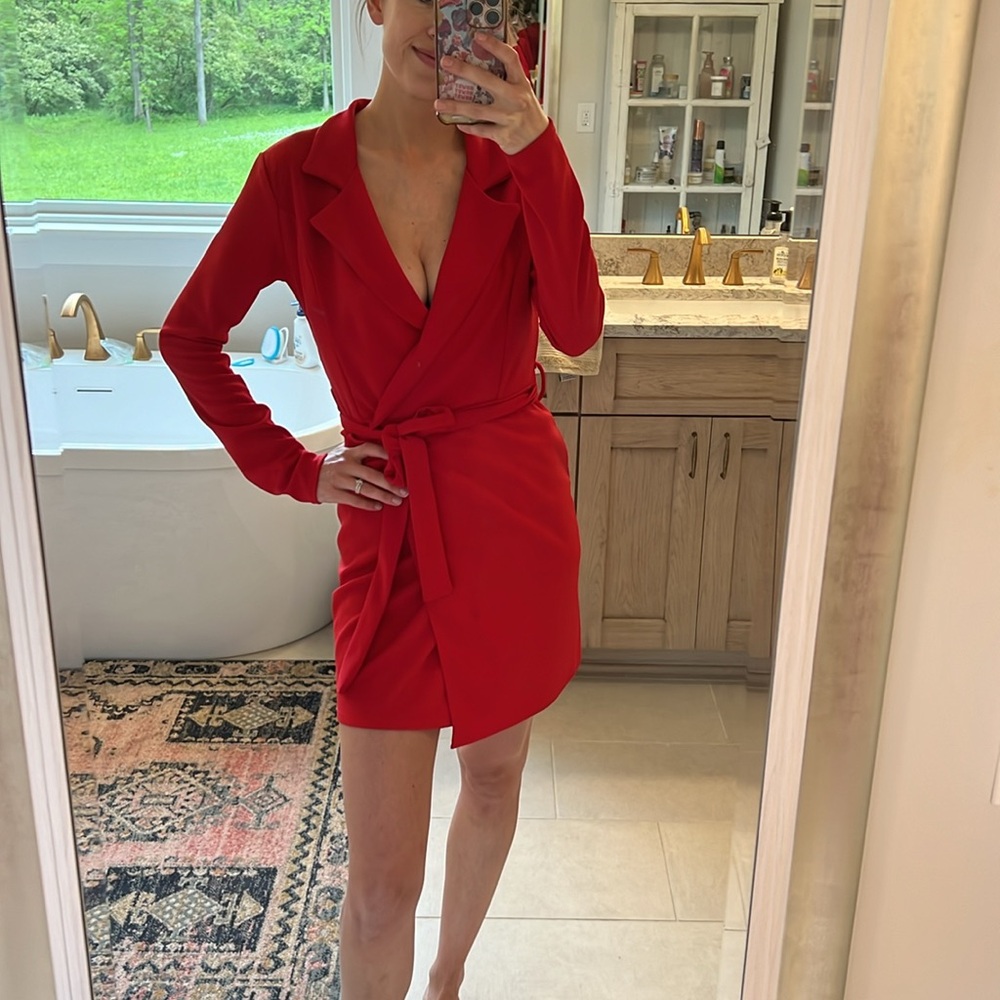Red Blazer Dress